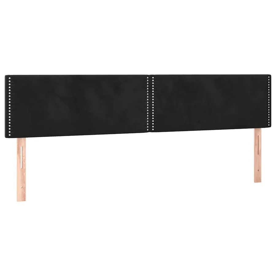 Sommier à lattes de lit avec matelas noir 120x190 cm velours - 7