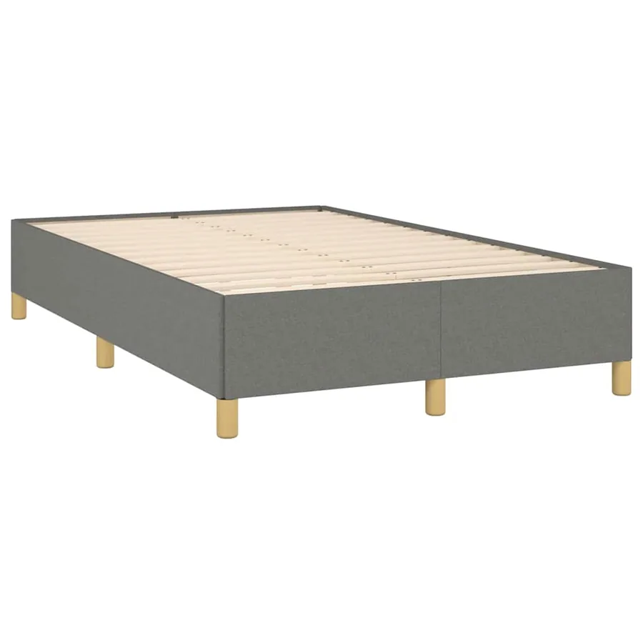 Sommier à lattes de lit matelas LED gris foncé 120x190 cm tissu - 6