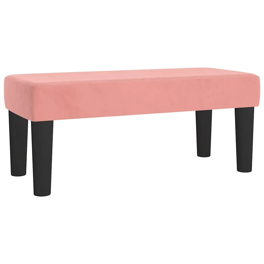 Sommier à lattes de lit avec matelas rose 120x190 cm velours - 8