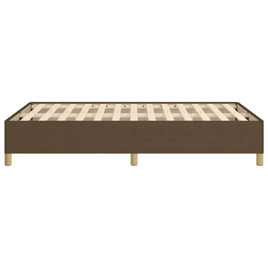 Cadre de lit sans matelas marron foncé 120x190 cm tissu - 6