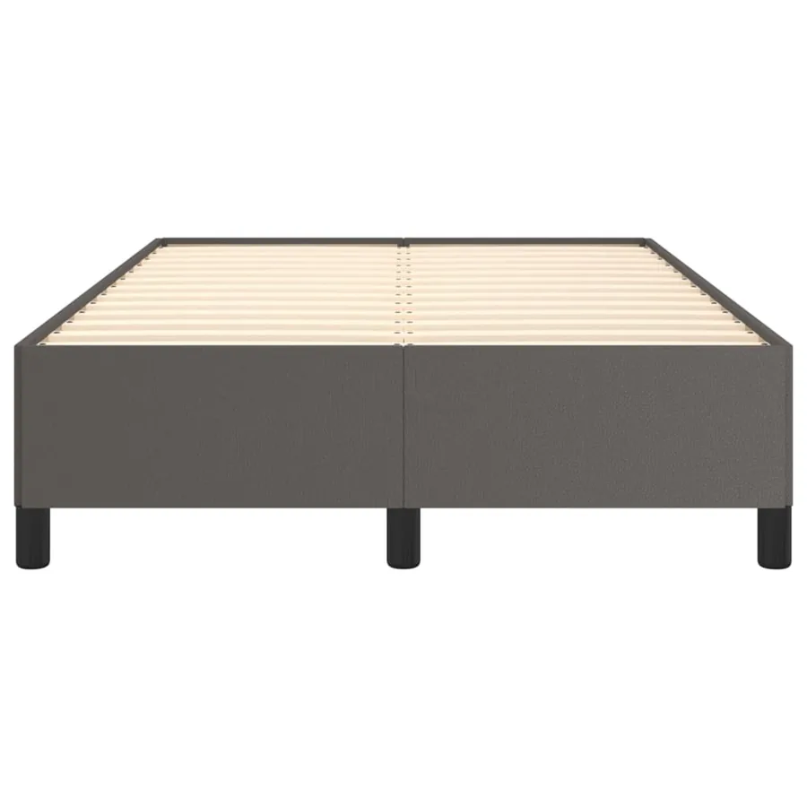 Cadre de lit sans matelas gris 120x190 cm similicuir - 5