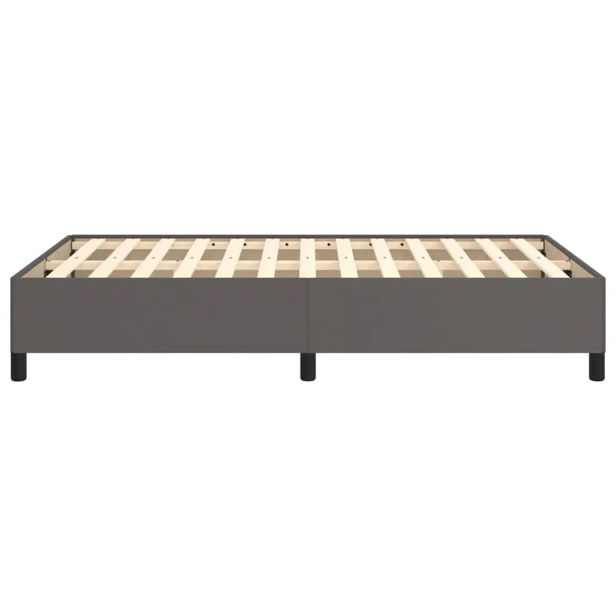 Cadre de lit sans matelas gris 120x190 cm similicuir - 6