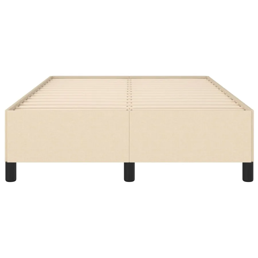 Cadre de lit sans matelas crème 120x190 cm tissu - 5