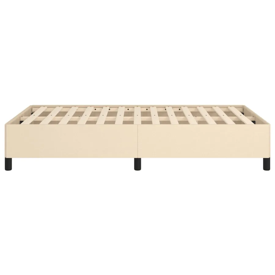 Cadre de lit sans matelas crème 120x190 cm tissu - 6