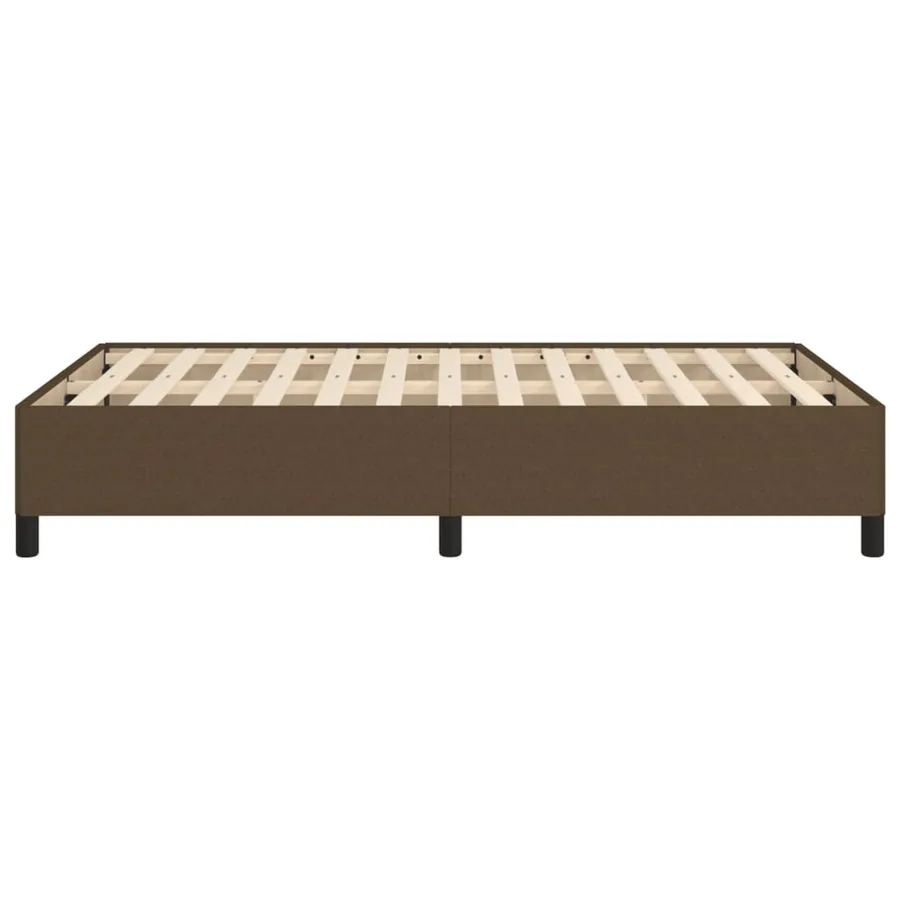Cadre de lit sans matelas marron foncé 120x190 cm tissu - 6