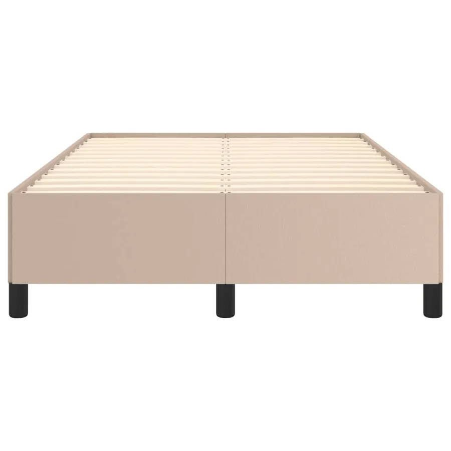 Cadre de lit sans matelas cappuccino 120x190 cm similicuir - 5