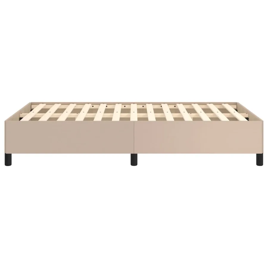 Cadre de lit sans matelas cappuccino 120x190 cm similicuir - 6