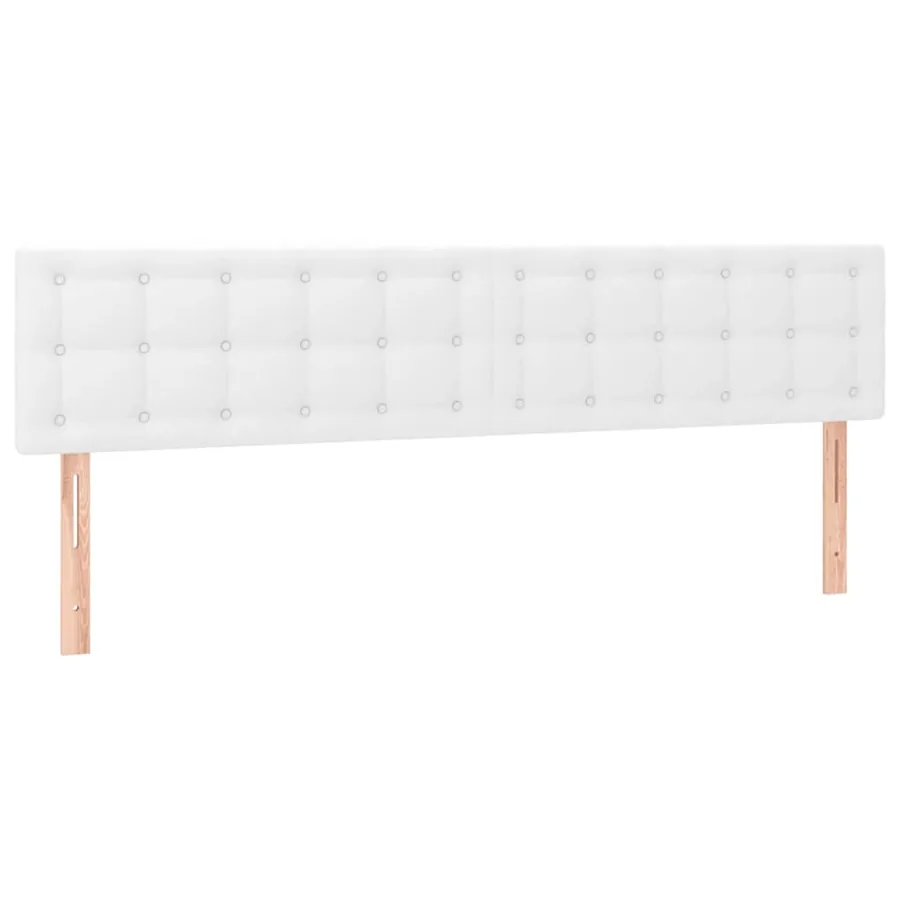 Sommier à lattes de lit avec matelas blanc 120x190cm similicuir - 7