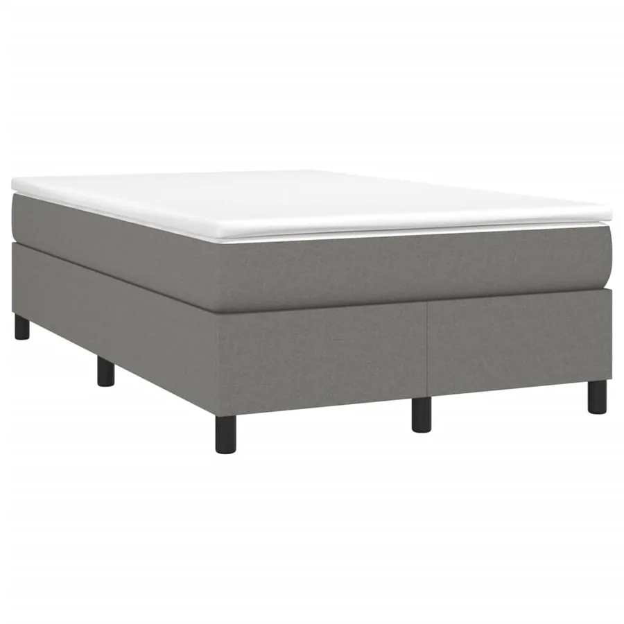 Sommier à lattes de lit avec matelas gris foncé 120x190cm tissu - 2