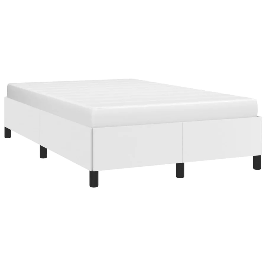 Cadre de lit sans matelas blanc 120x190 cm similicuir - 4