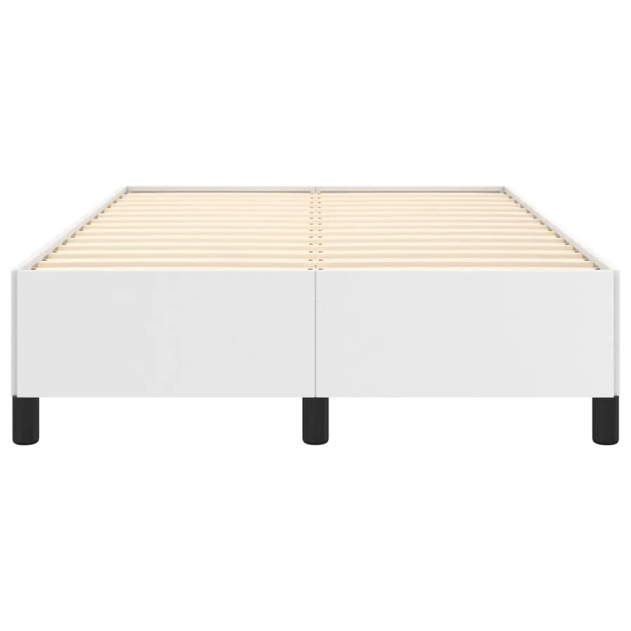 Cadre de lit sans matelas blanc 120x190 cm similicuir - 5