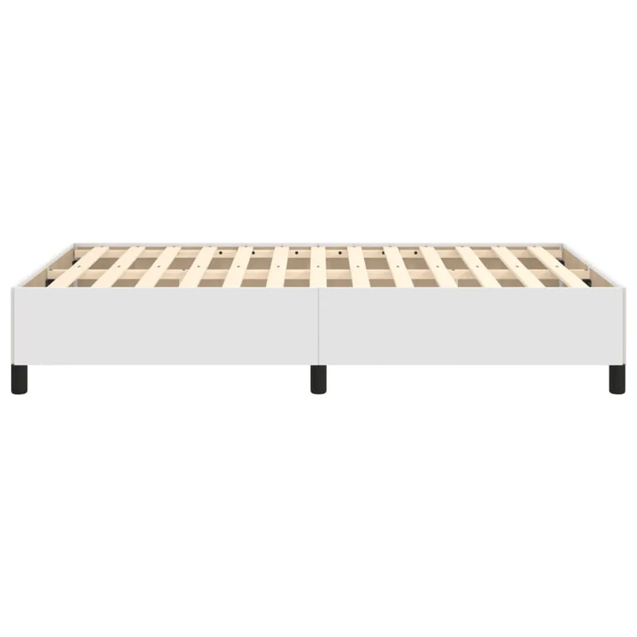 Cadre de lit sans matelas blanc 120x190 cm similicuir - 6