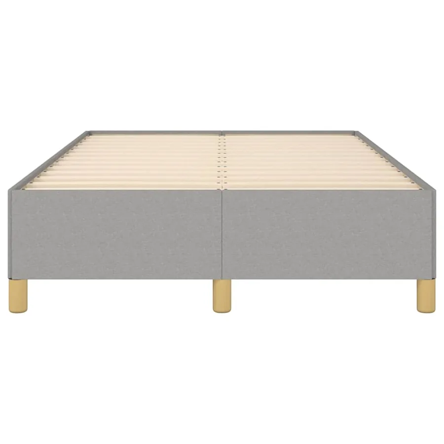 Cadre de lit sans matelas gris clair 120x190 cm tissu - 5