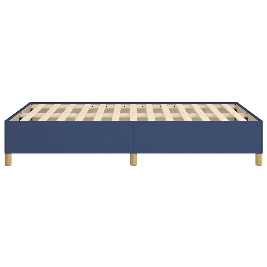 Cadre de lit sans matelas bleu 120x190 cm tissu - 6
