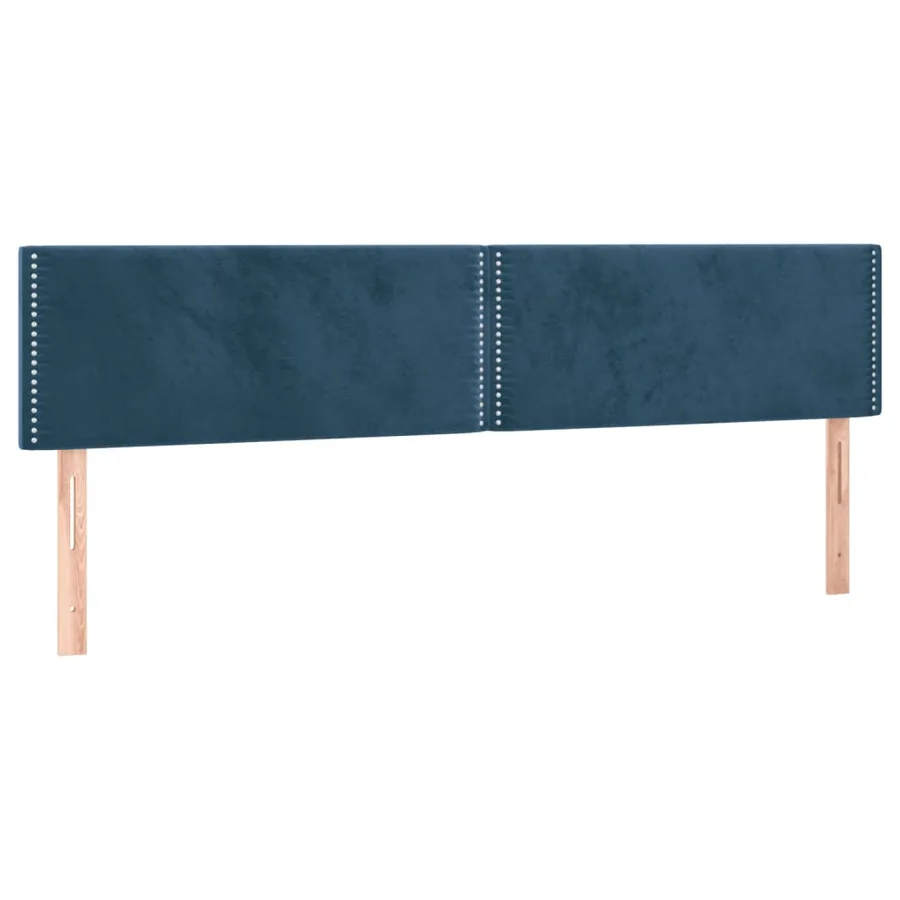 Sommier à lattes de lit et matelas bleu foncé 120x190cm velours - 7