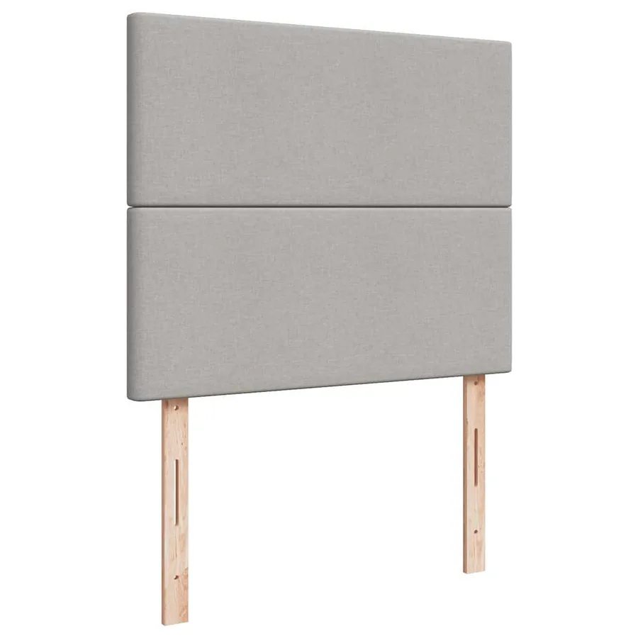 Sommier à lattes de lit matelas LED gris clair 120x190 cm tissu - 9