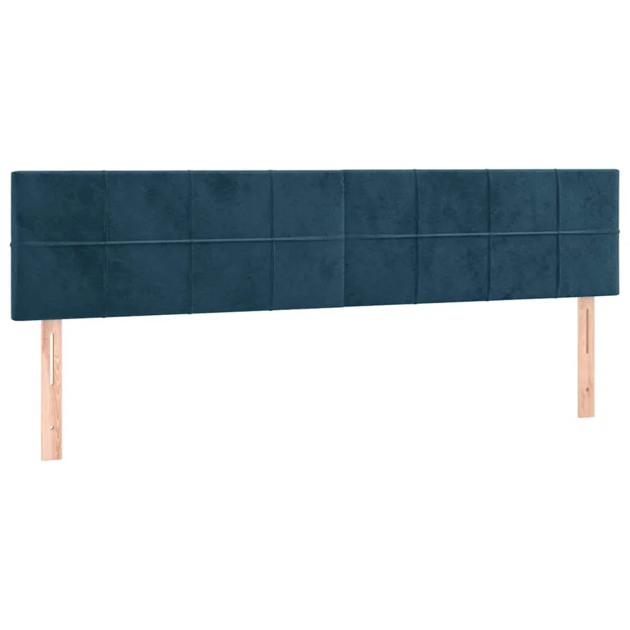 Sommier à lattes de lit et matelas bleu foncé 120x190cm velours - 7