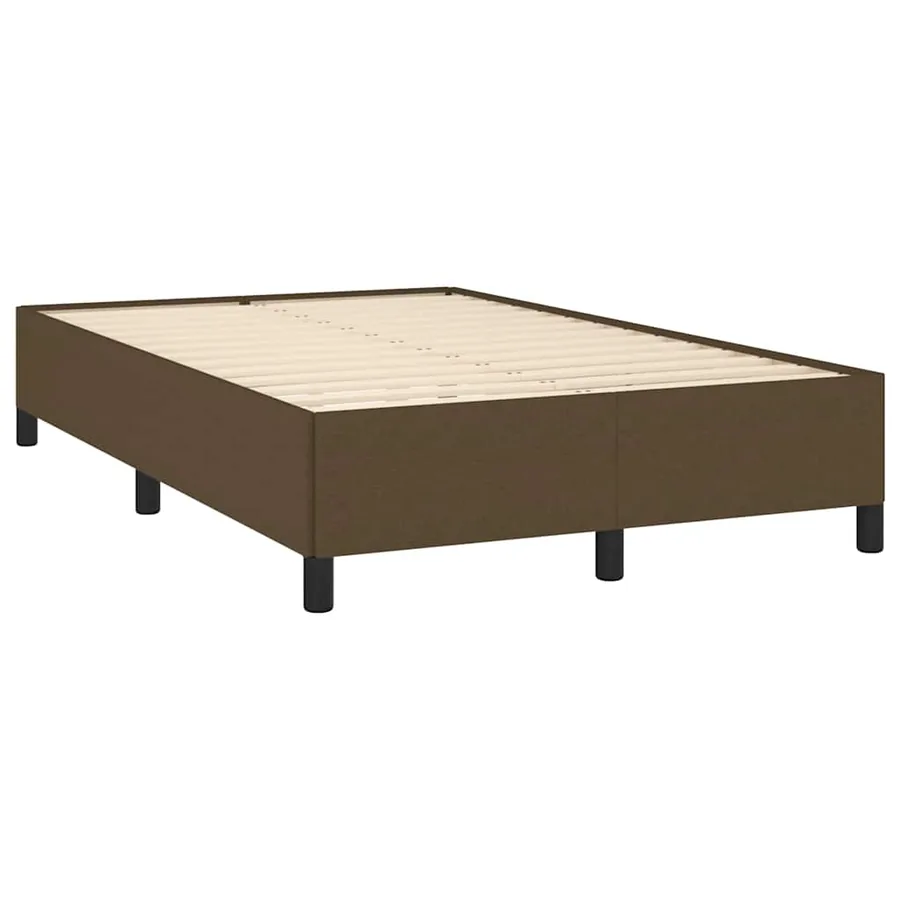 Sommier à lattes de lit matelas et LED marron foncé 120x190 cm - 6