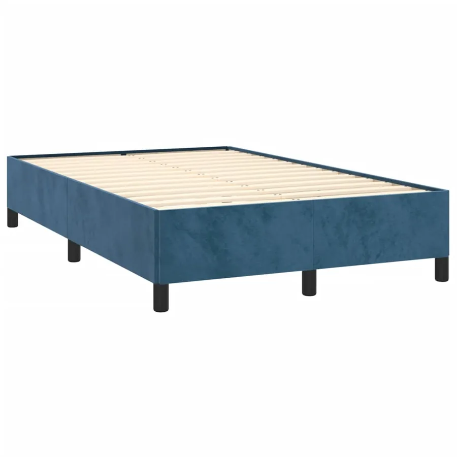 Sommier à lattes de lit avec matelas LED bleu foncé 120x190 cm - 6