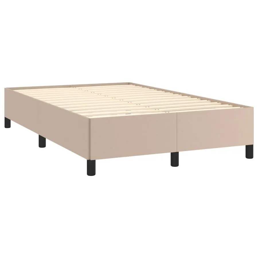 Sommier à lattes de lit avec matelas LED cappuccino 120x190 cm - 6
