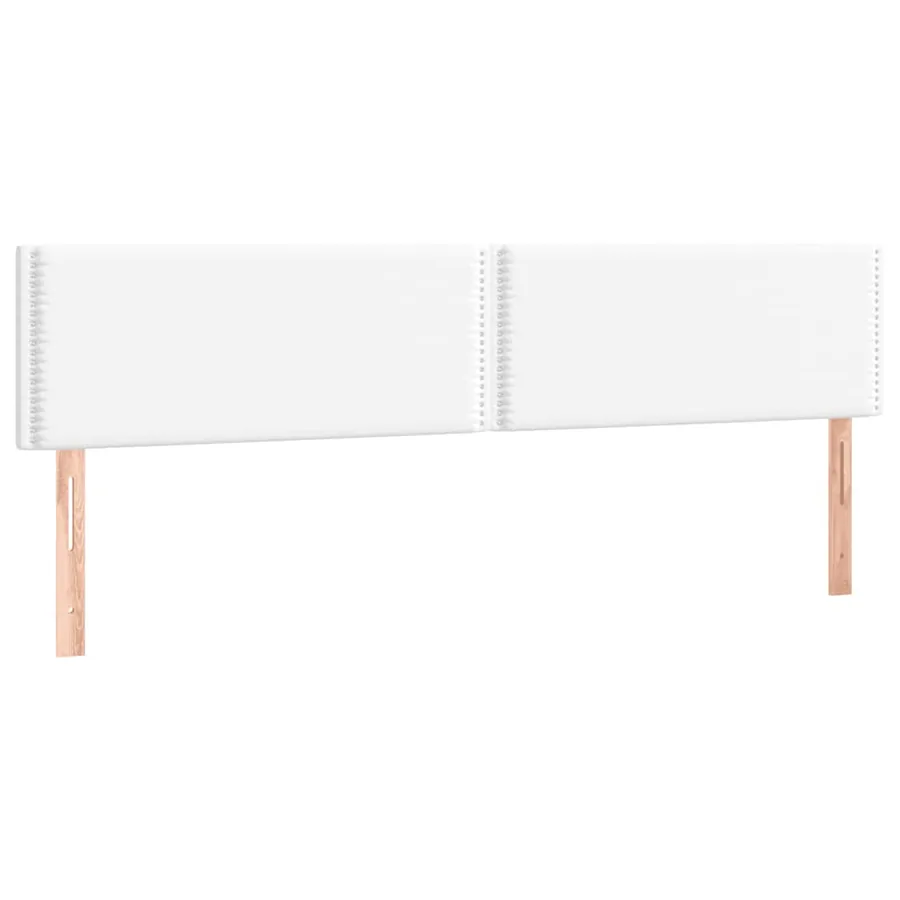 Sommier à lattes de lit avec matelas blanc 120x190cm similicuir - 7