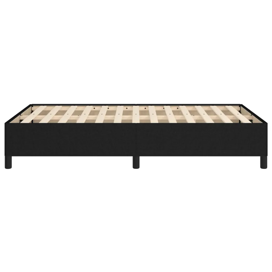 Cadre de lit sans matelas noir 120x190 cm tissu - 6