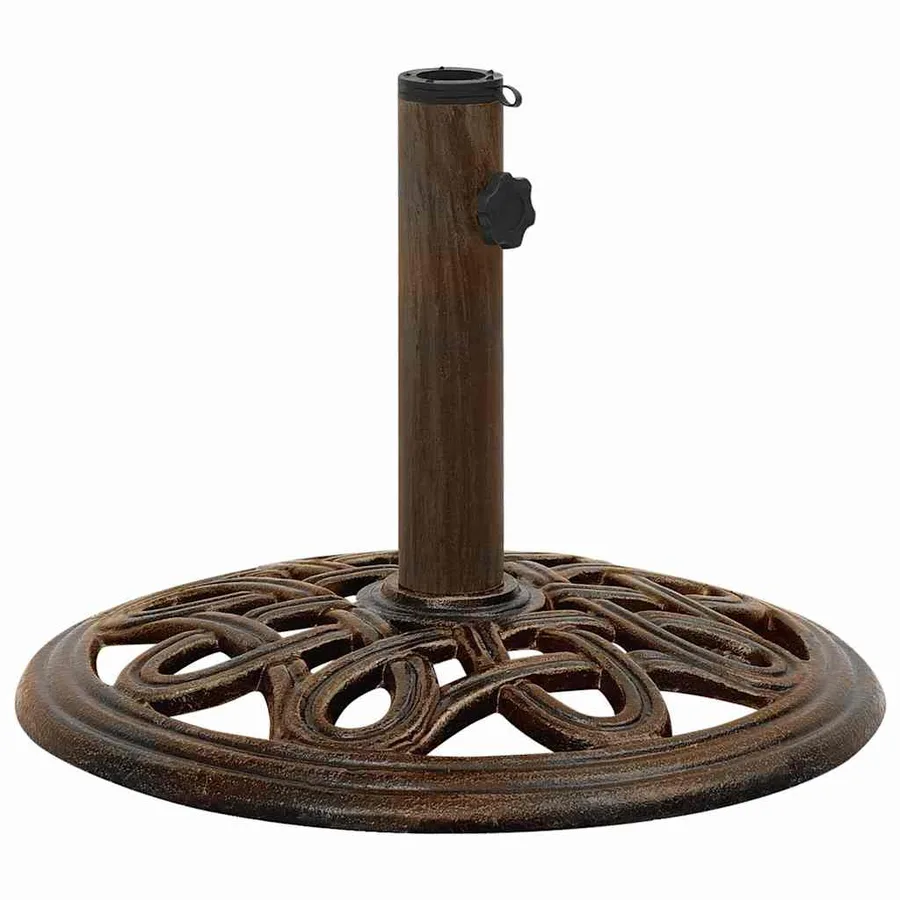 Socle de parasol Bronze 40x40x32 cm Fonte - 2