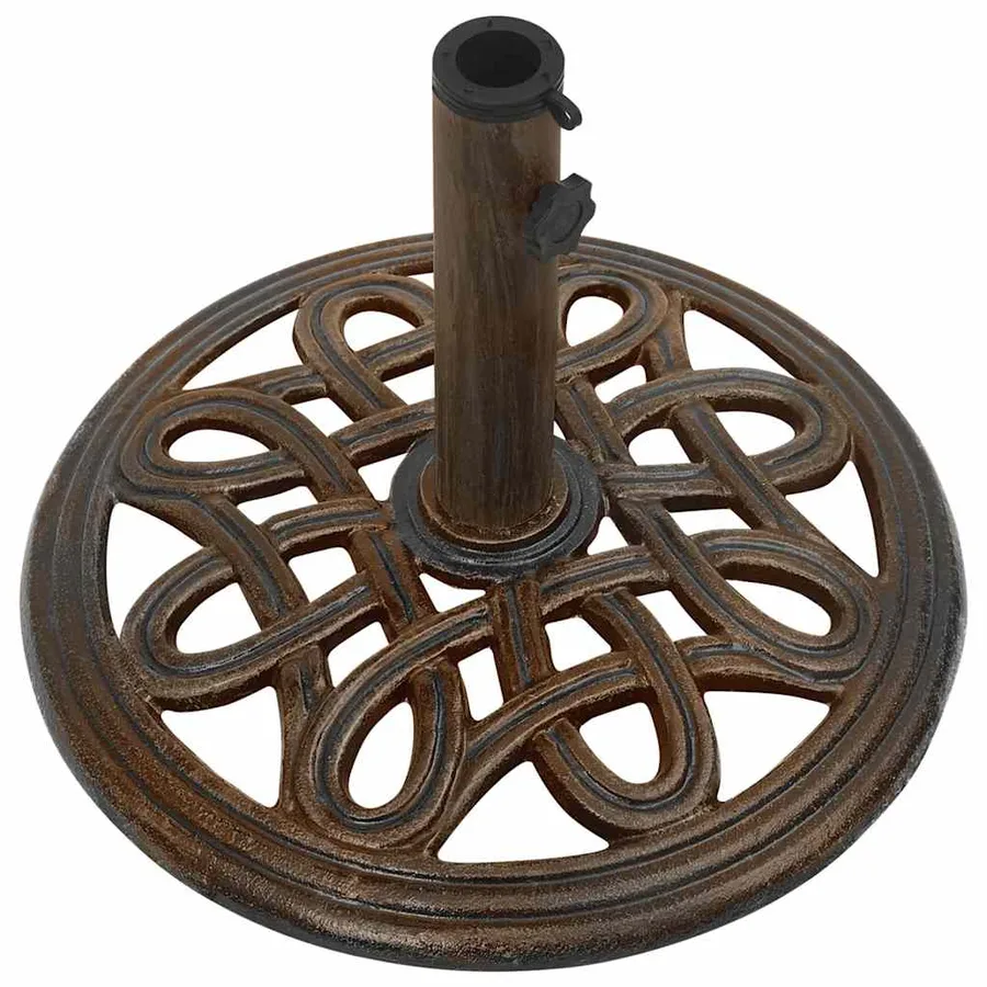 Socle de parasol Bronze 40x40x32 cm Fonte - 5
