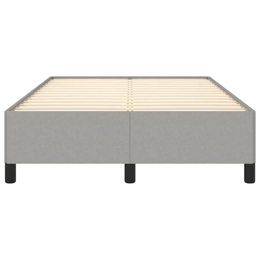 Cadre de lit sans matelas gris clair 120x190 cm tissu - 5
