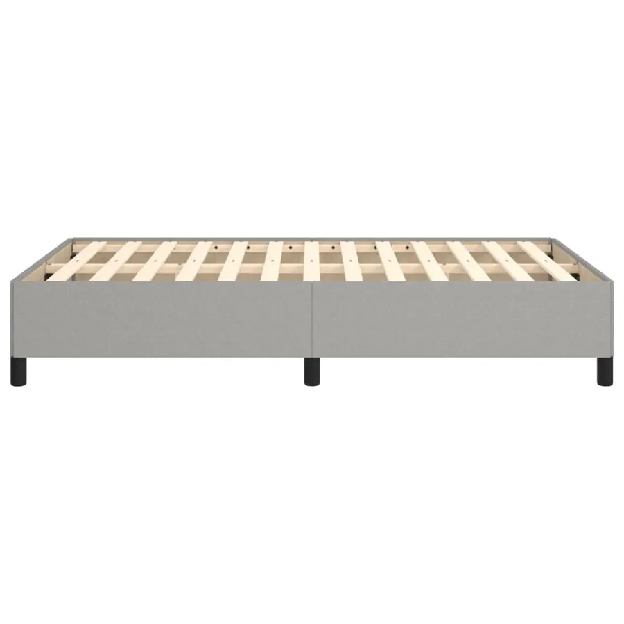 Cadre de lit sans matelas gris clair 120x190 cm tissu - 6
