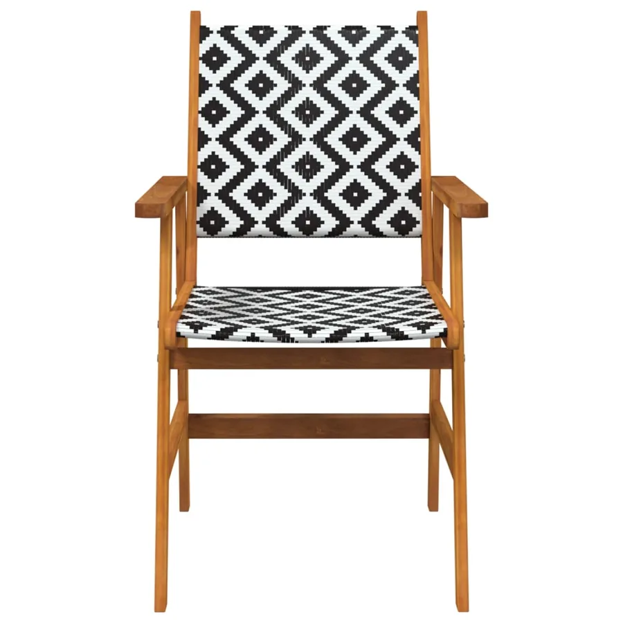 Ensemble à manger de jardin 5 pcs Bois d'acacia solide - 6