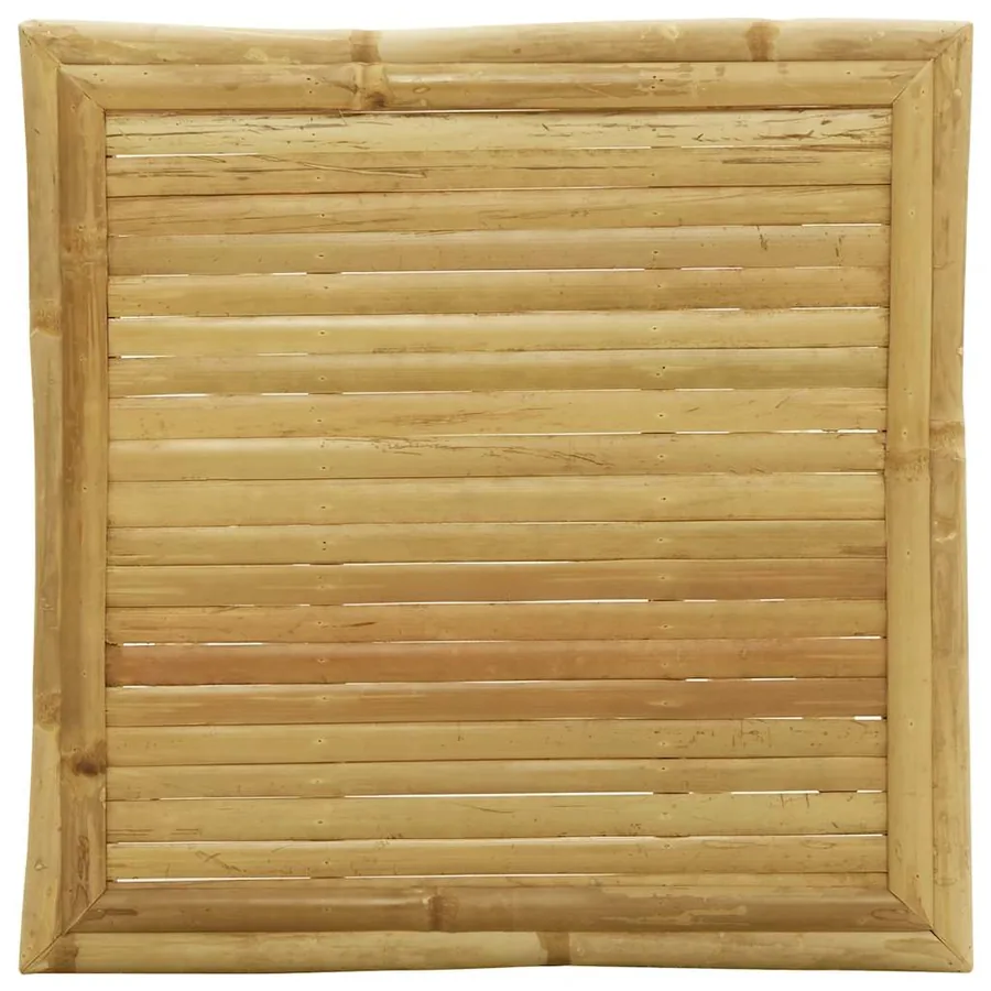 Ensemble de bistro pliante 3 pcs et coussins blanc crème bambou - 11