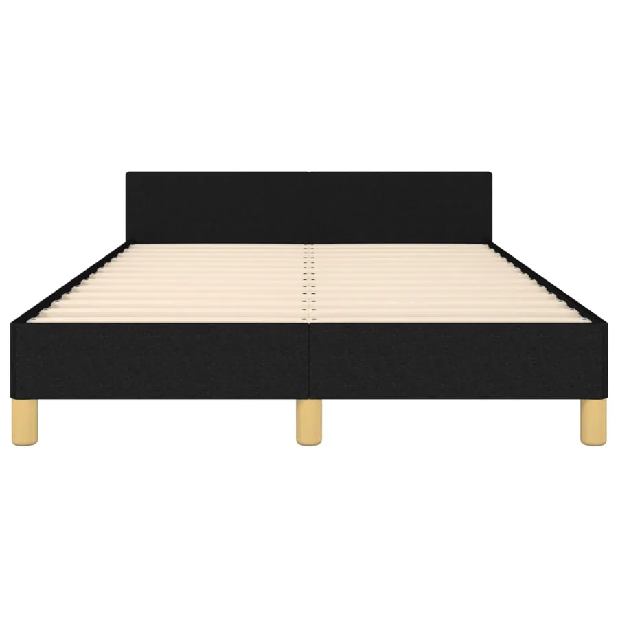 Cadre de lit sans matelas noir 120x190 cm tissu - 6