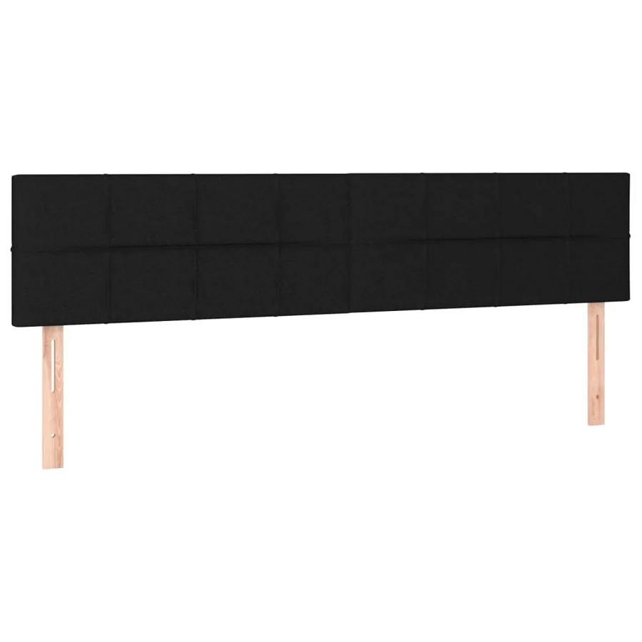 Cadre de lit sans matelas noir 120x190 cm tissu - 8