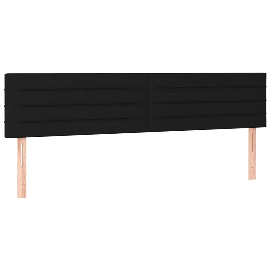 Cadre de lit sans matelas noir 120x190 cm tissu - 8