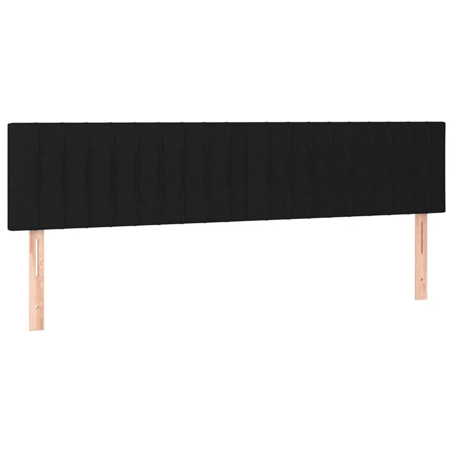 Cadre de lit sans matelas noir 120x190 cm tissu - 8