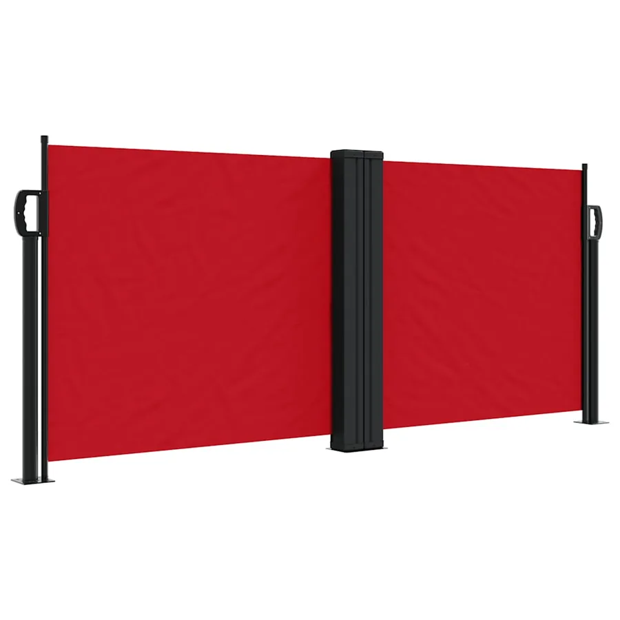 Auvent latéral rétractable rouge 100x600 cm - 2