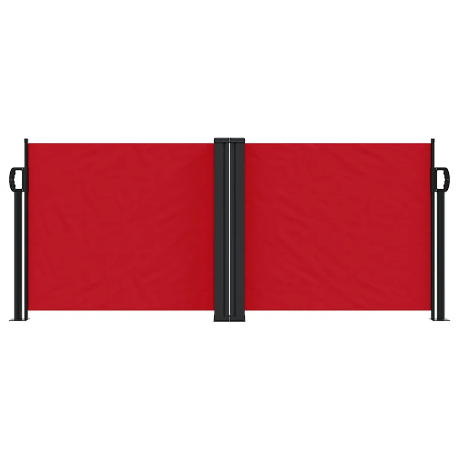 Auvent latéral rétractable rouge 100x600 cm - 3
