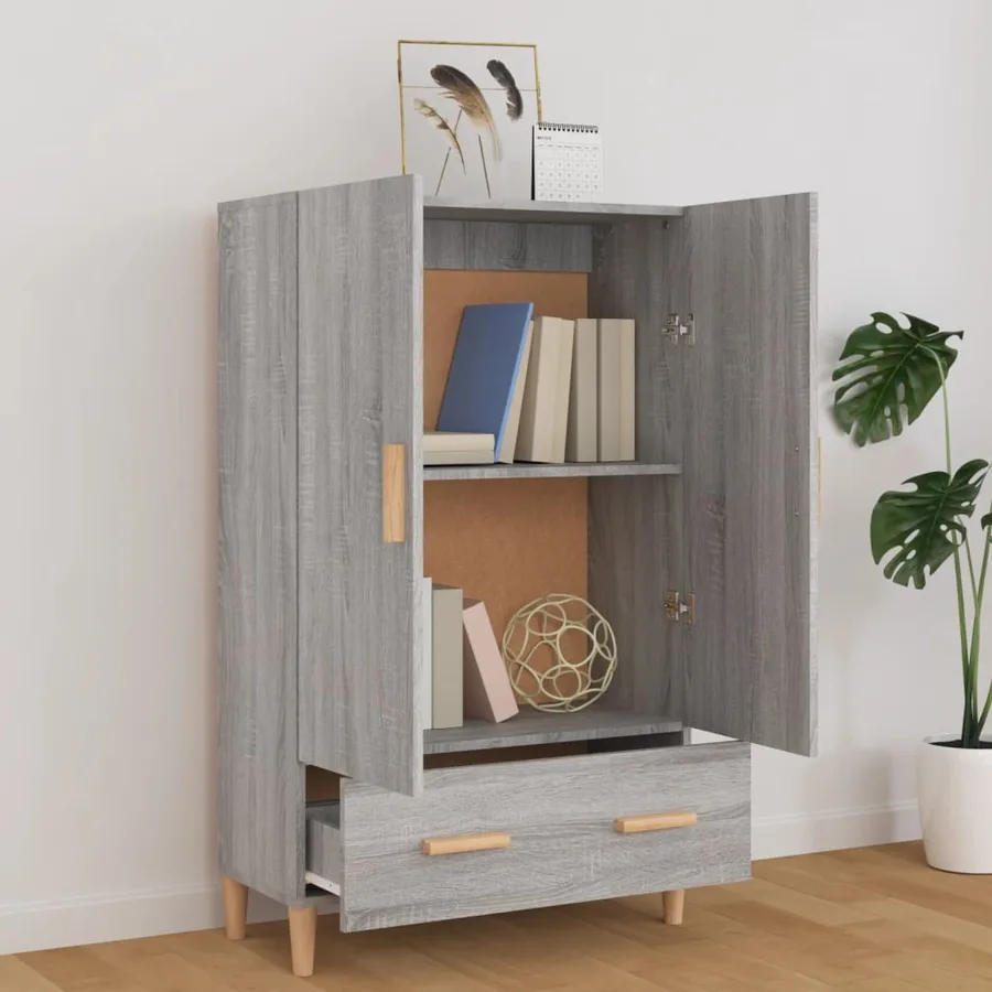 Buffet Sonoma gris 70x31x115 cm Bois d'ingénierie - 6