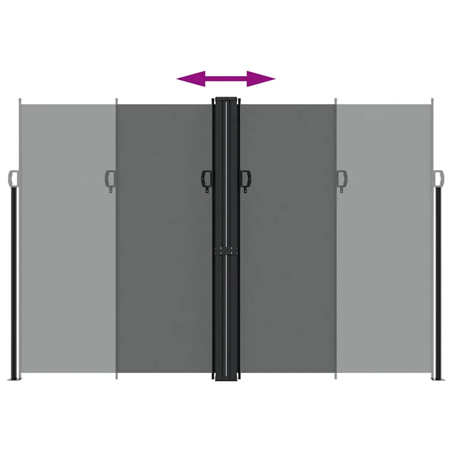 Auvent latéral rétractable anthracite 220x600 cm - 5