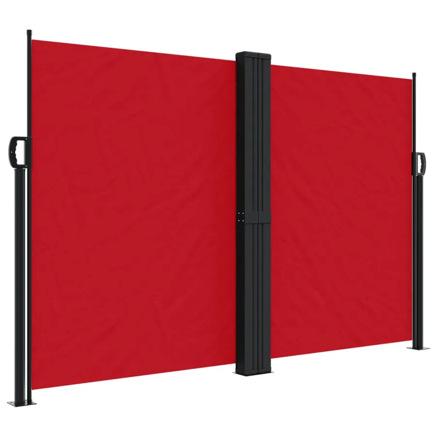 Auvent latéral rétractable rouge 160x600 cm - 2