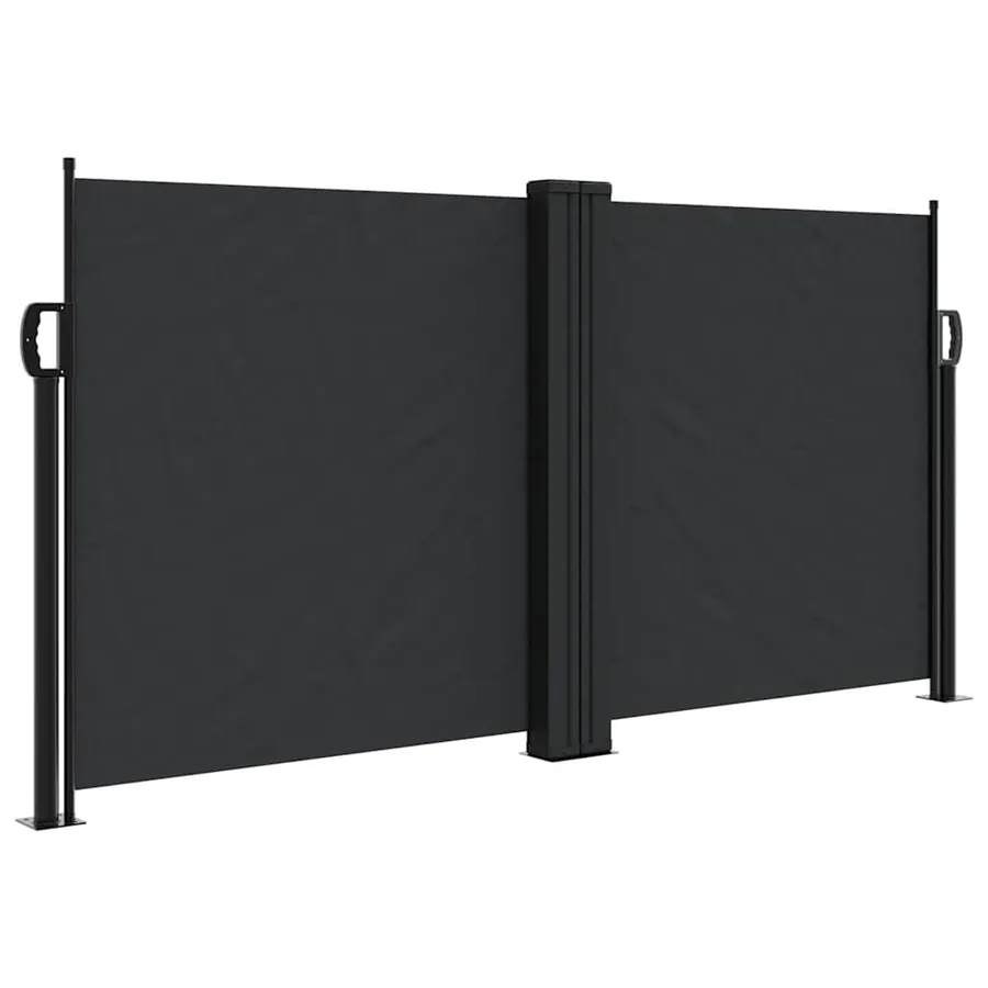 Auvent latéral rétractable noir 120x600 cm - 2