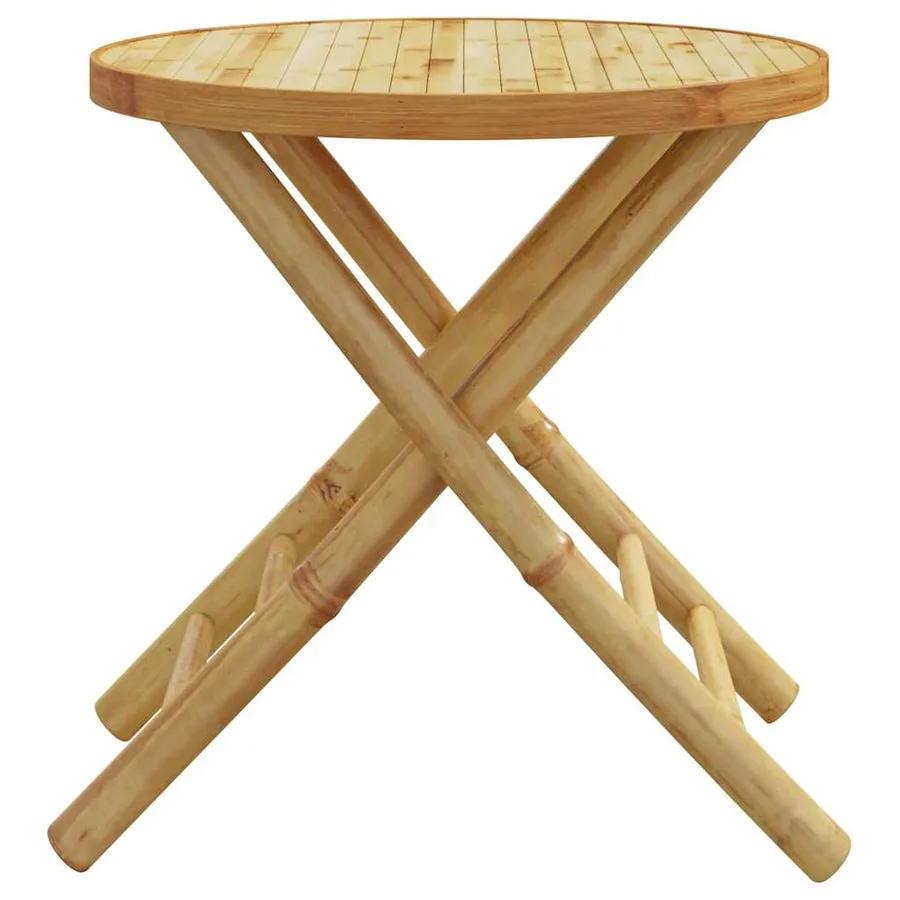 Table de jardin pliable Ø45x45 cm bambou - 5