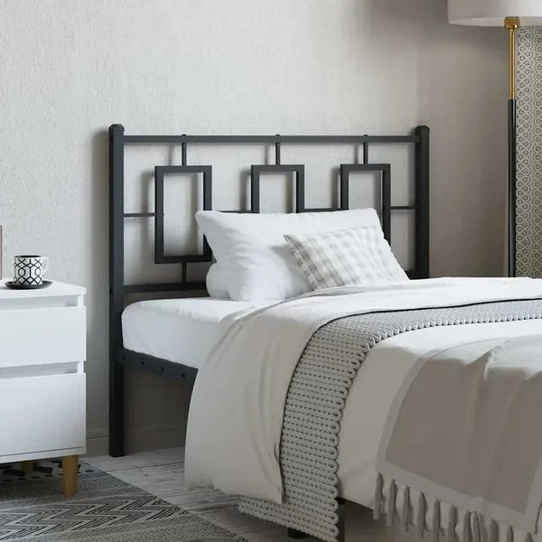 Tête de lit de remplacement métal noir 100 cm