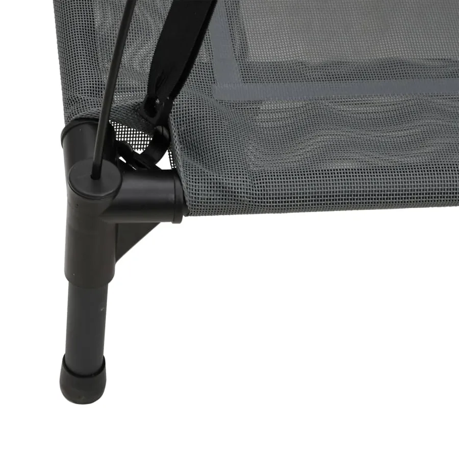 Lit pour chien avec auvent anthracite tissu Oxford et acier - 7