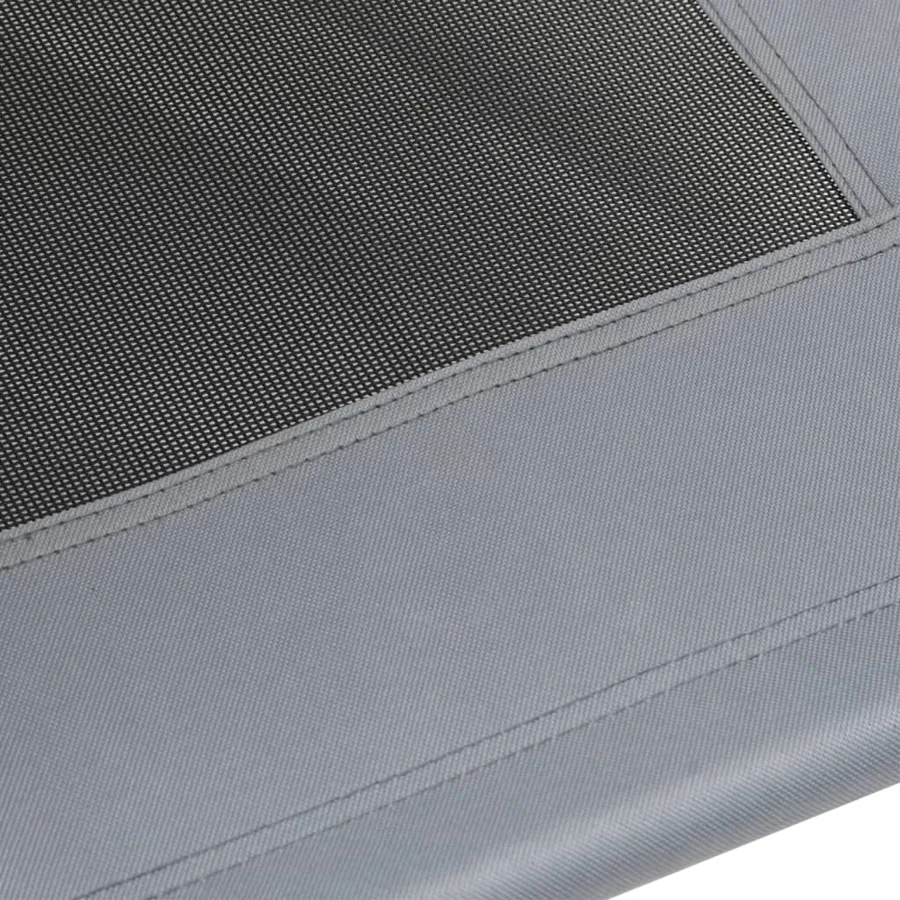 Lit pour chien avec auvent anthracite tissu Oxford et acier - 7