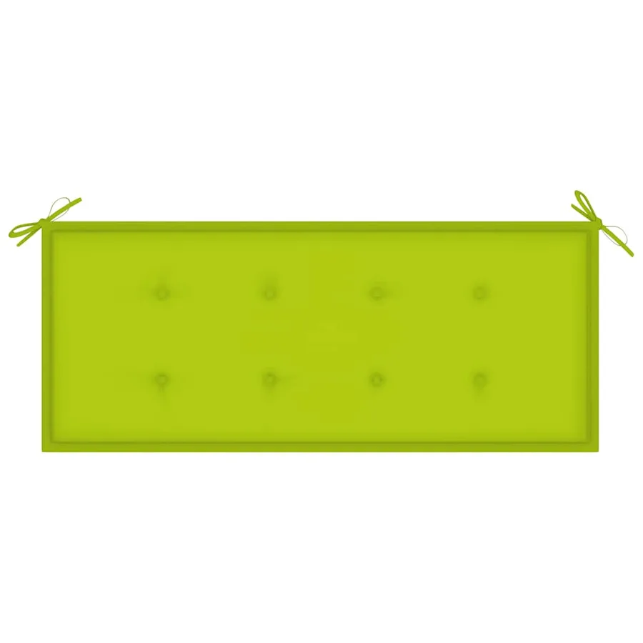 Banc de jardin empilable et coussin 128,5cm Bois de teck massif - 5