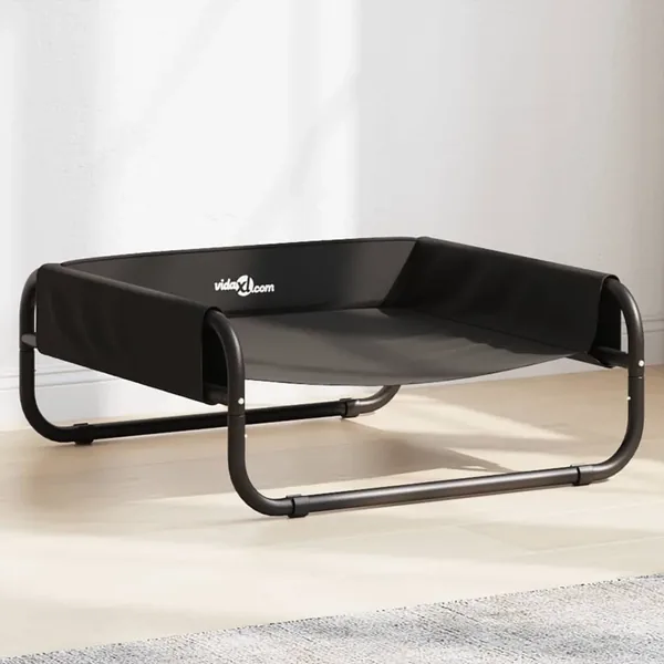 Lit surélevé pour chien anthracite tissu Oxford et acier