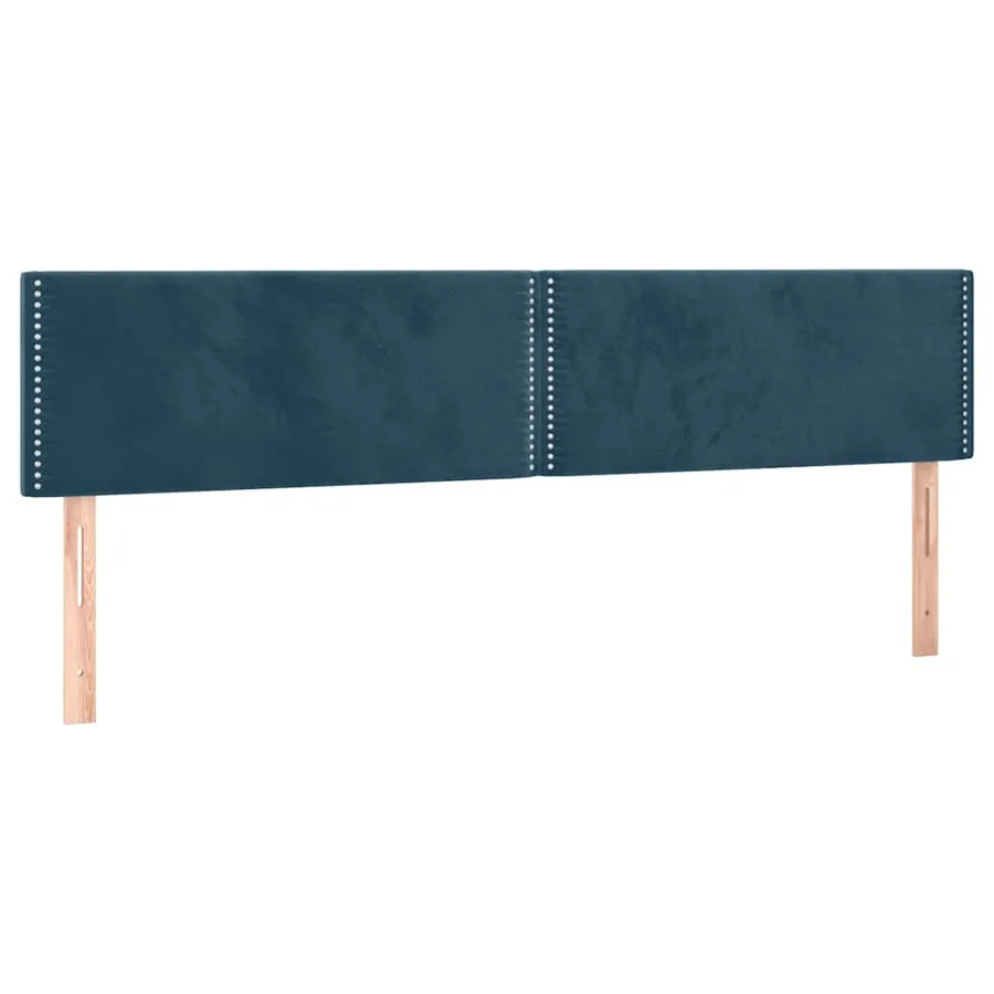 Cadre de lit sans matelas bleu foncé 120x190 cm velours - 8