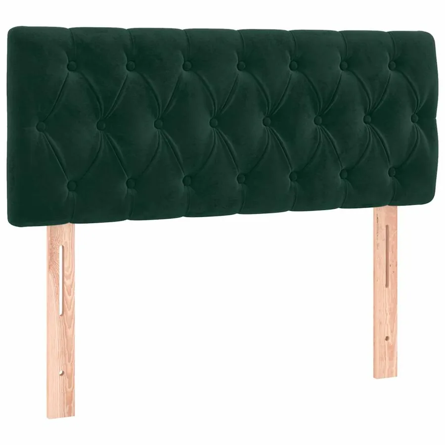 Sommier à lattes de lit avec matelas LED vert foncé 120x190 cm - 9